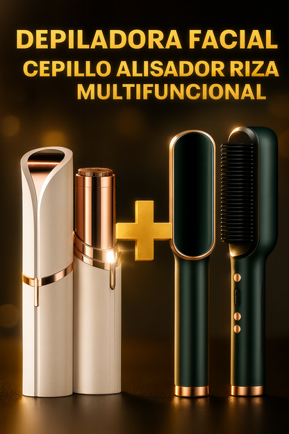 Depiladora Facial + Cepillo Alisador