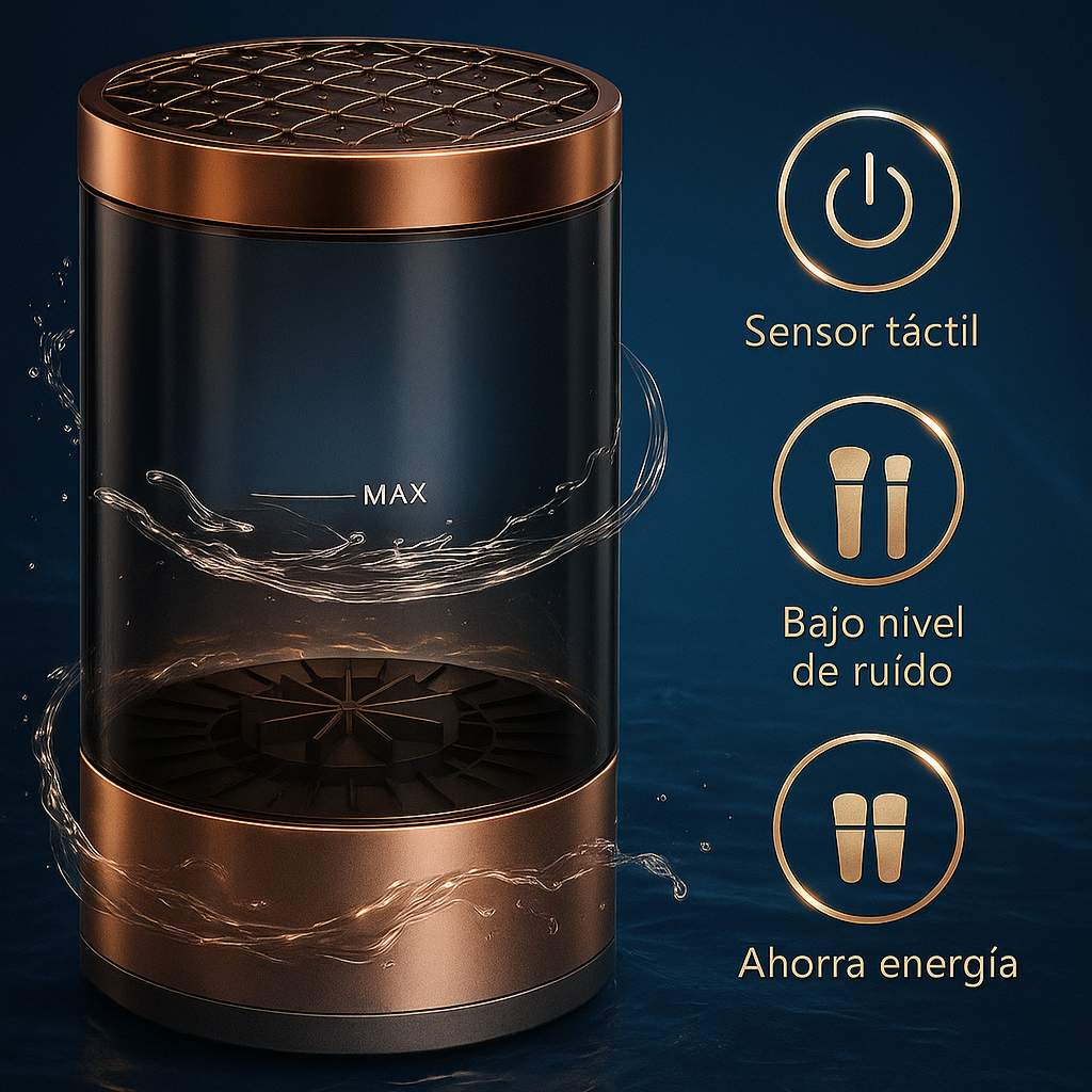 🔹 Limpieza profunda y secado automático.
🔹 Diseño elegante, compacto y moderno.
🔹 Compatible con todo tipo de brochas.
🔹 Funcionamiento fácil: un solo botón y listo.
🔹 Tecnología que evita deformaciones y residuos.